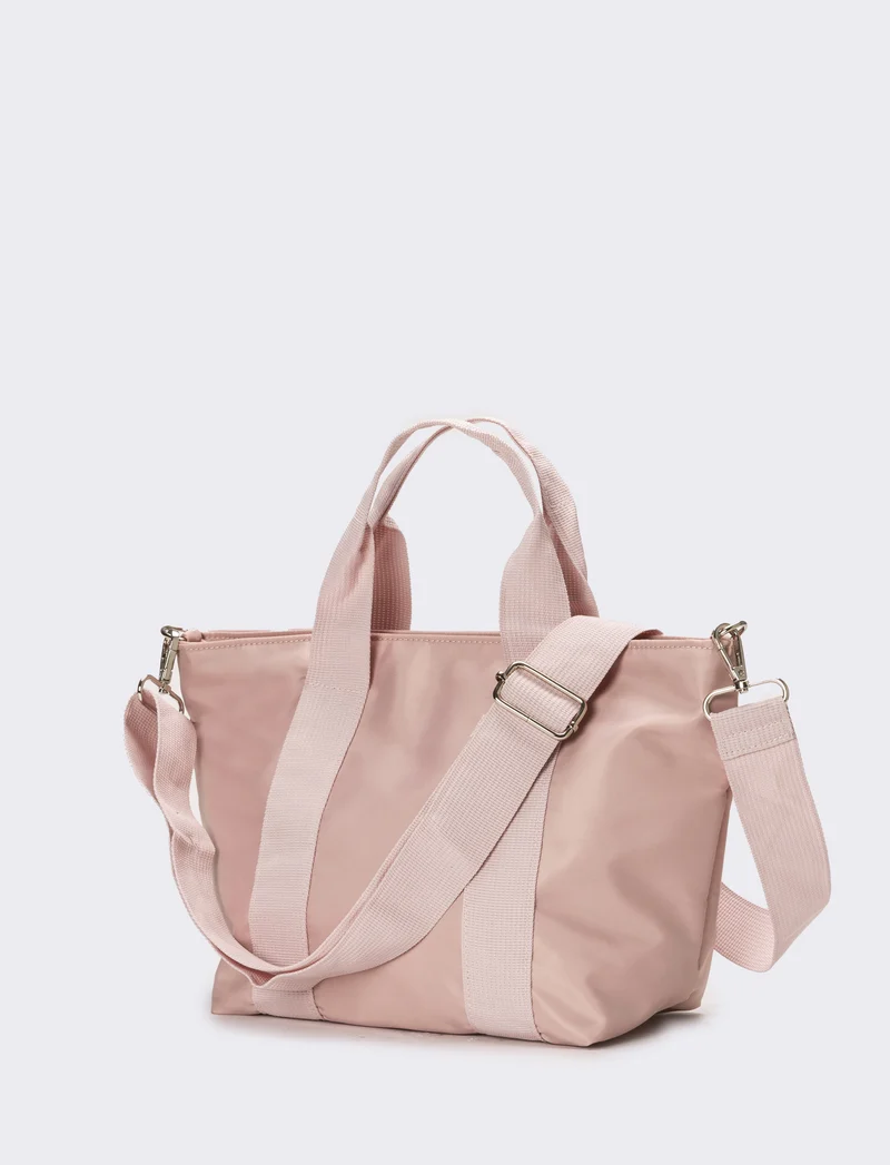 Borsa donna in nylon piccola - Beige