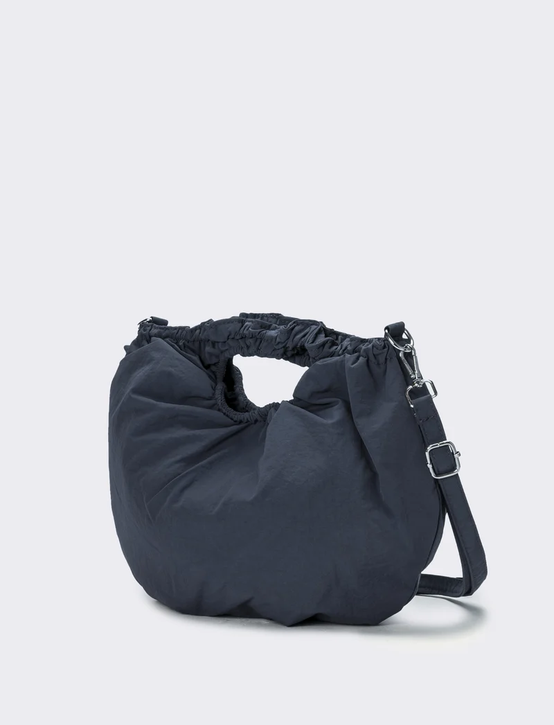 Borsa donna con manico arricciato - Denim