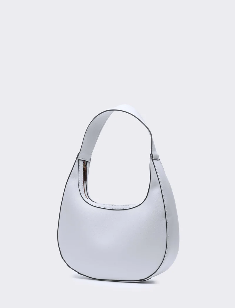 Borsa donna a spalla l30/h7/p17,5cm - Bianco sporco