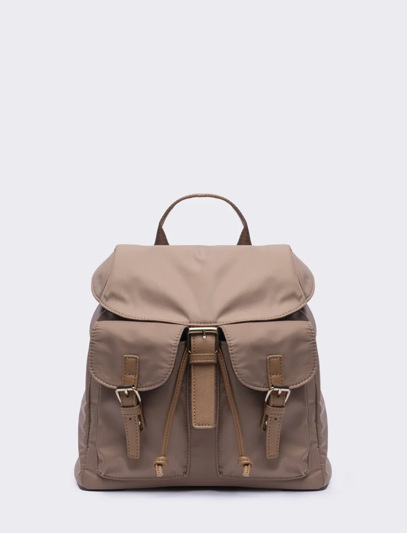 Zaino donna in nylon l30/h27/p15cm - Beige