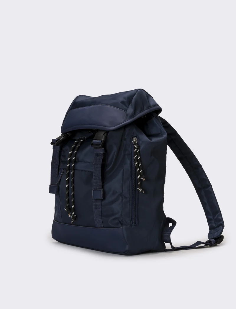 Zaino uomo con tasche e tiranti - Blu