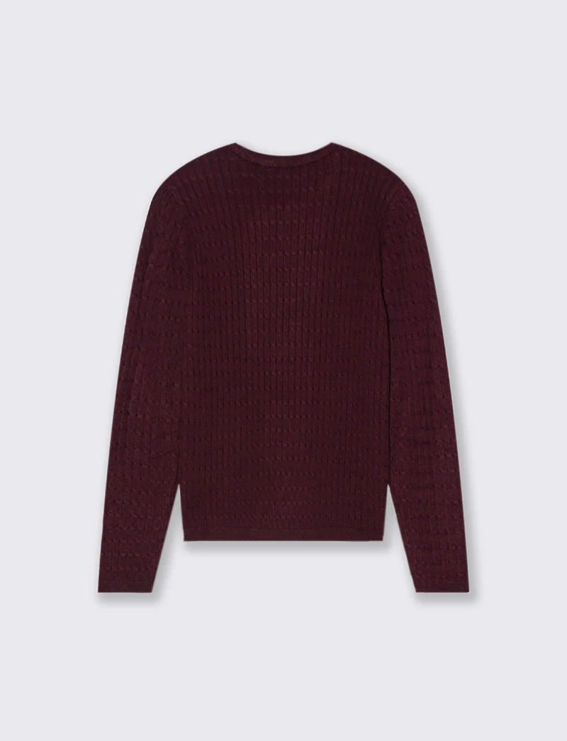 PULLOVER A TRECCE - Bordeaux