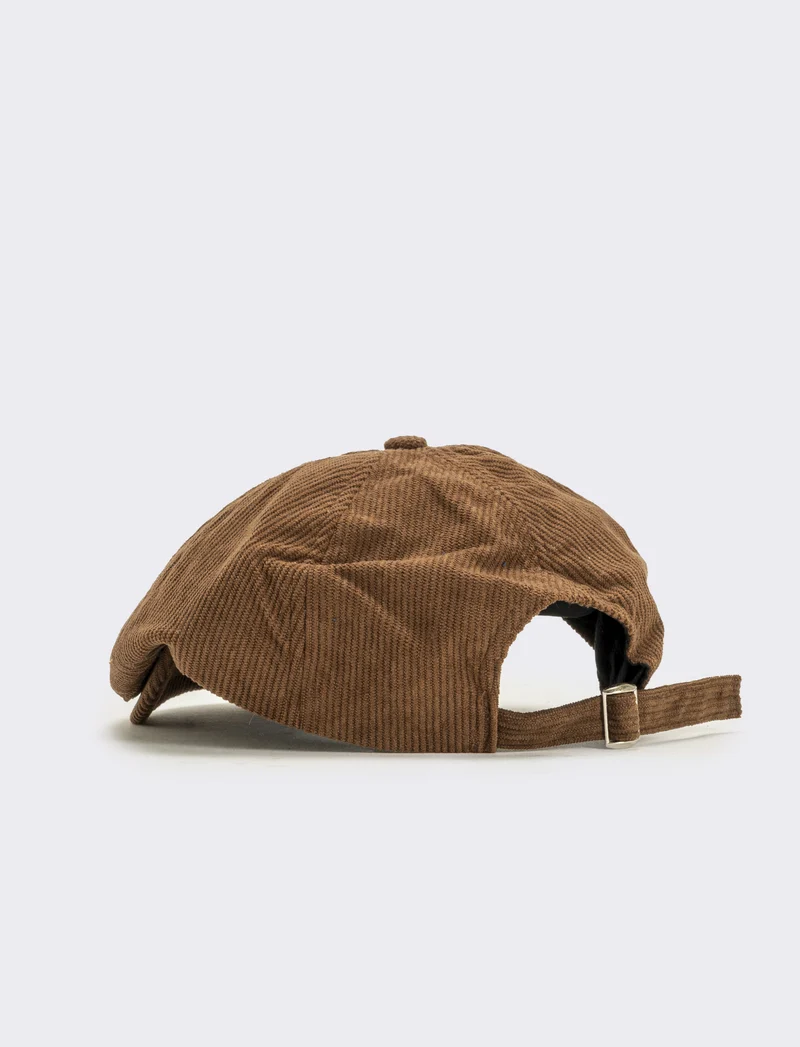Cappello coppola in velluto uomo - Grigio fango