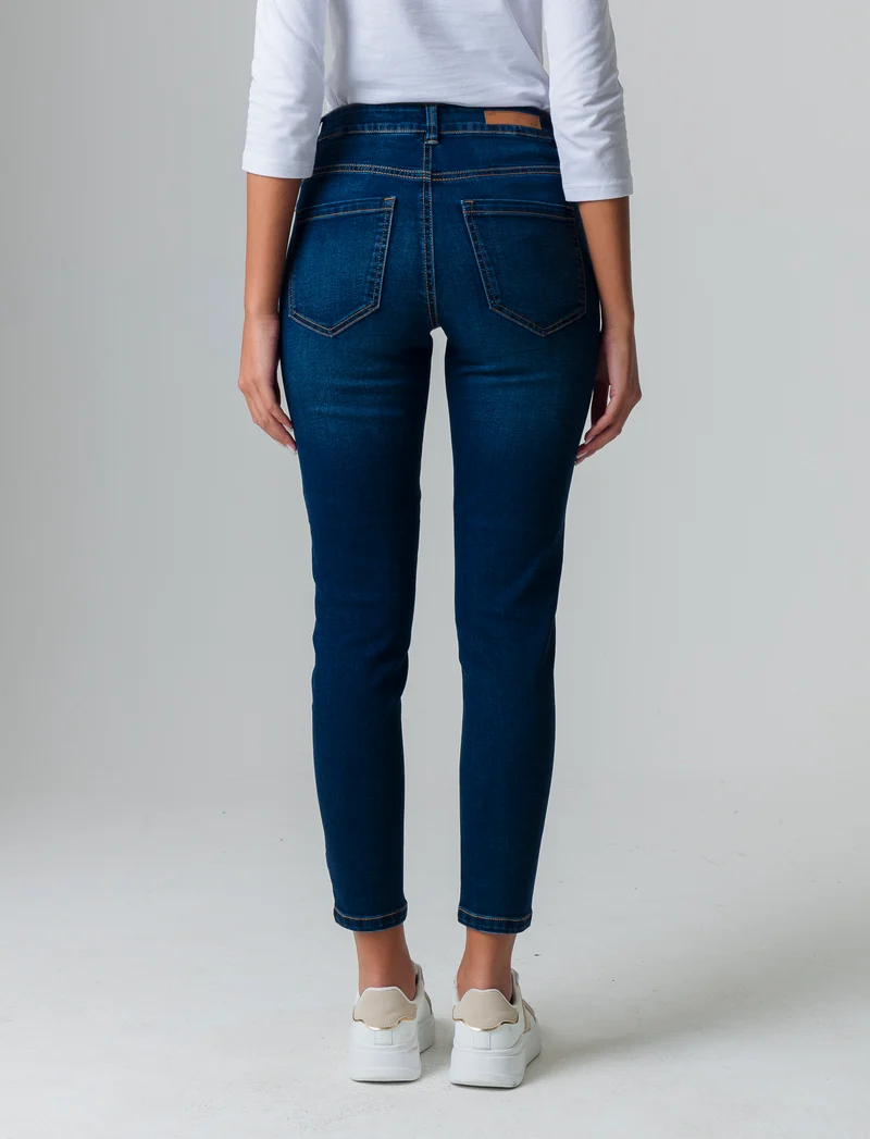 Jeans basico 5 tasche da donna - DENIM SCURO