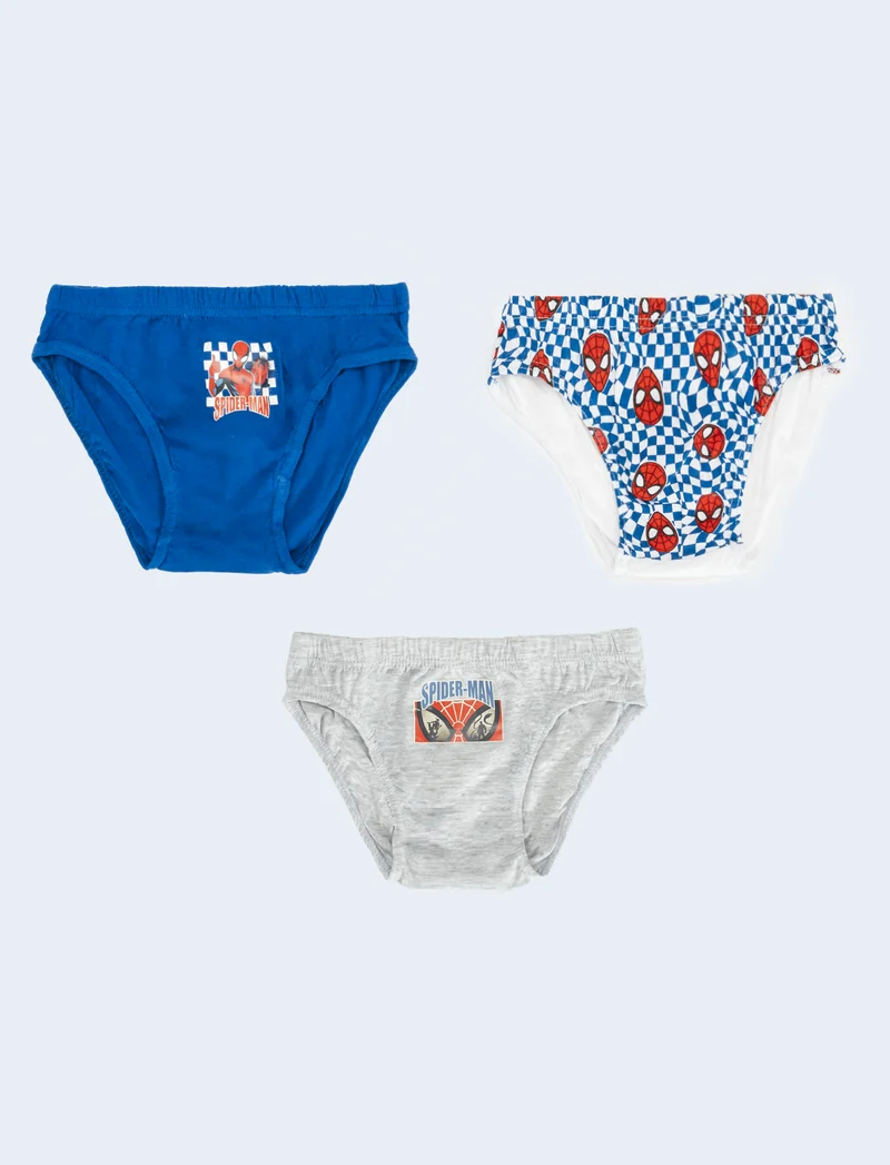 Tris slip bambino pokemon sonic e spiderman - Blu