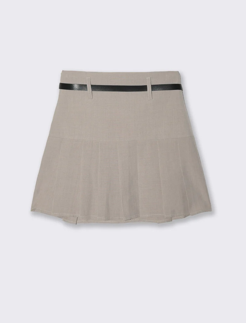 GONNA CON CINTURA - Beige