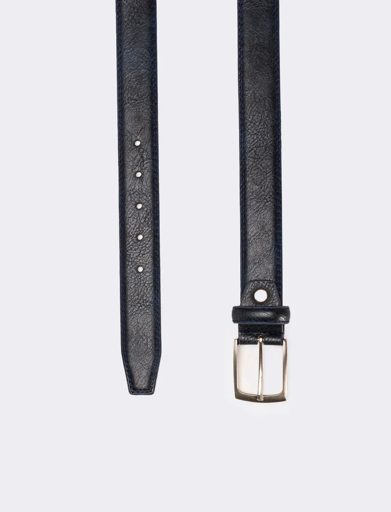 Cintura uomo fibbia cm 3,5 - Blu
