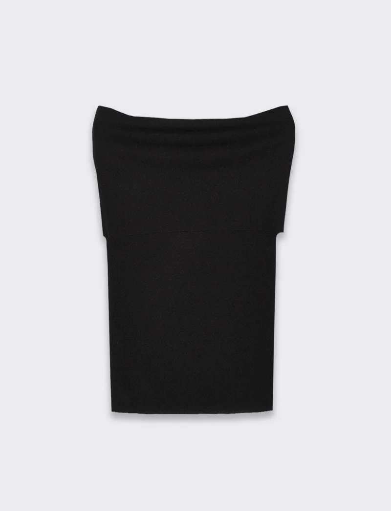 Maglia off shoulder da donna - Nero