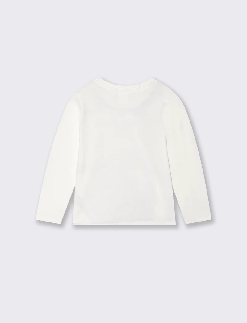 T shirt Mickey Formula 1 manica lunga - Bianco latte