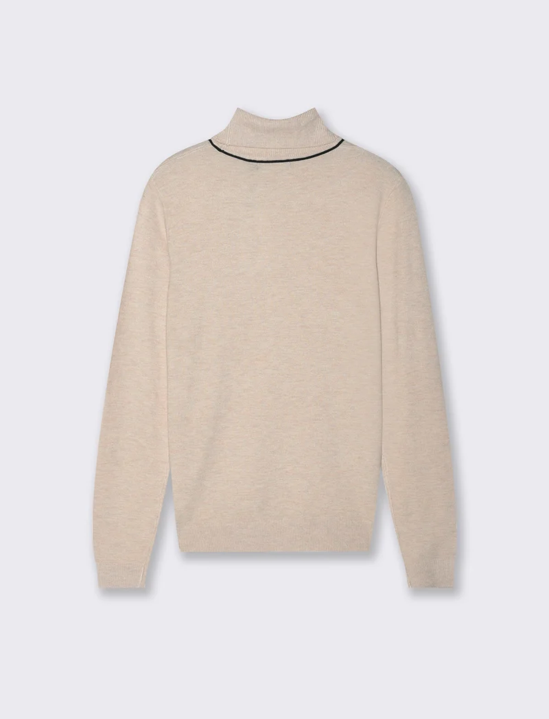 PULLOVER BASICO - Beige grano