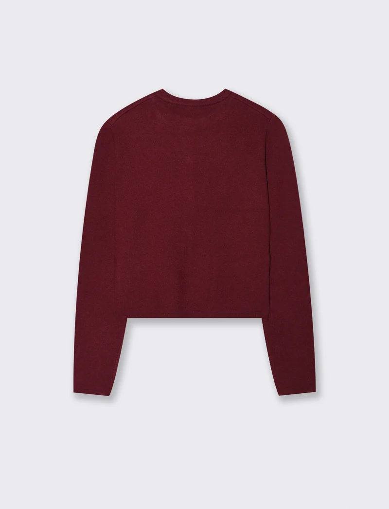 MAGLIA CARDIGAN CORTO CON TASCHE - Vinaccia