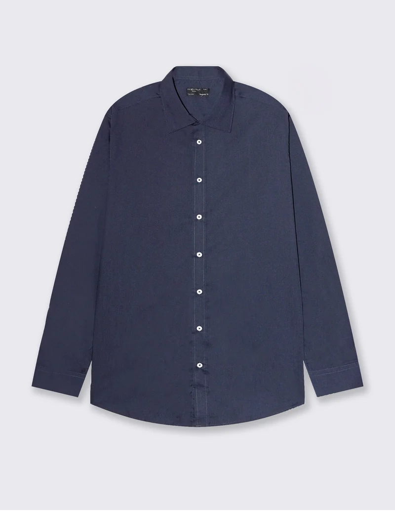 CAMICIA BASIC REGULAR FIT EASY IRON - Blu