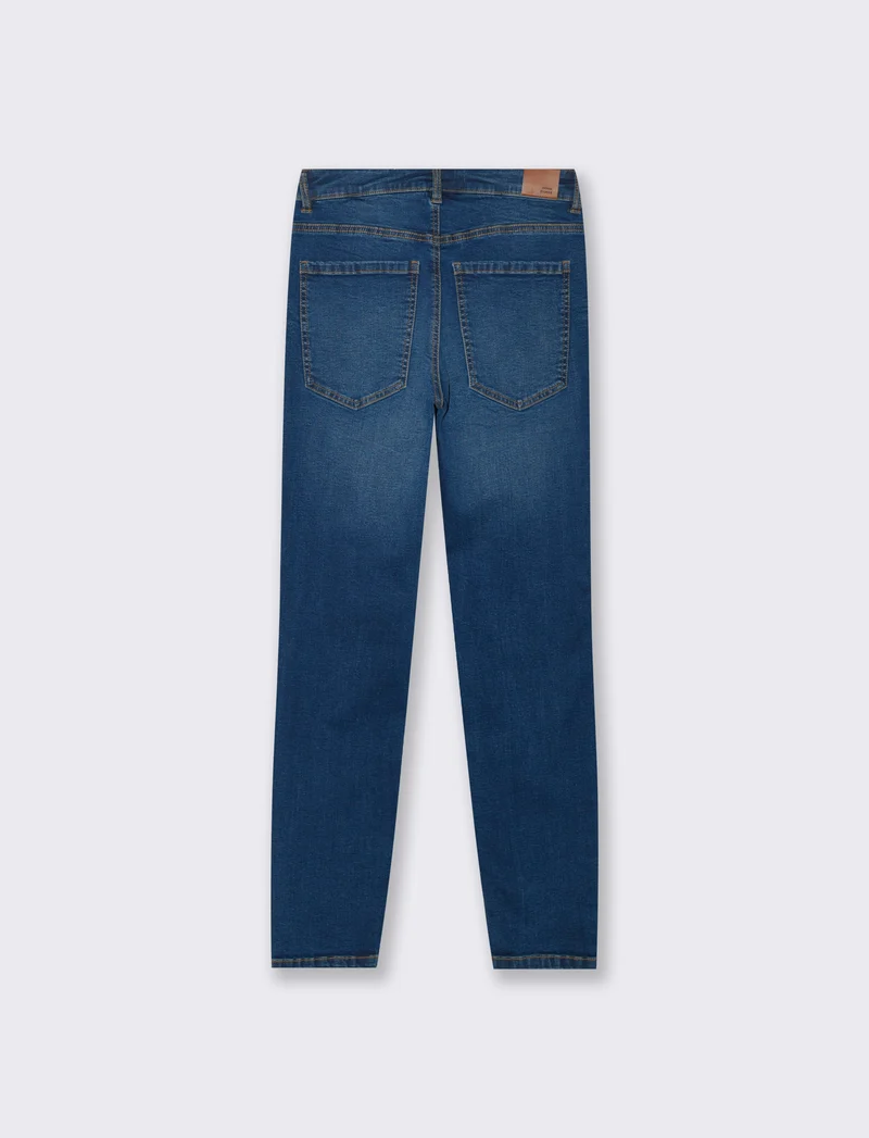 JEANS SKYNNY VITA ALTA - DENIM SCURO