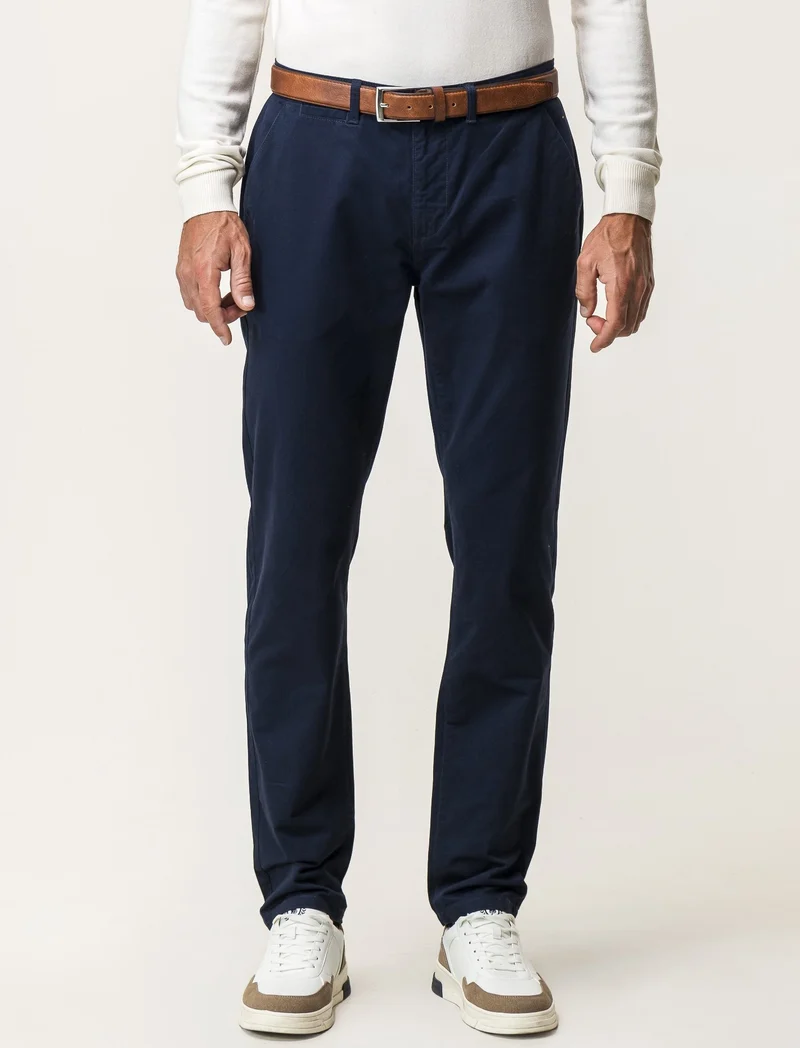 PANTALONI BASIC 5 TASCHE REGULAR FIT - Blu
