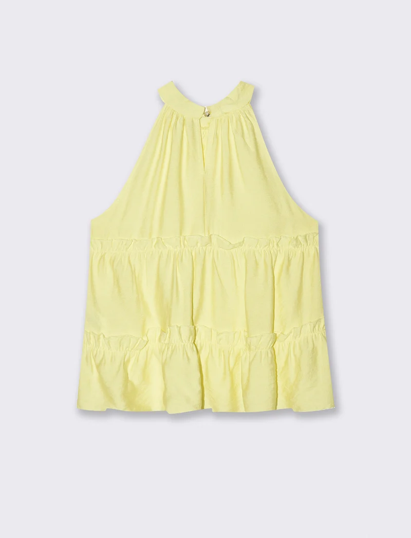 Top con rouches - Giallo