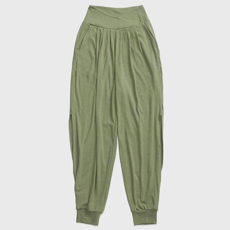 Olivenorma Yoga-Hose mit Laternenbündchen