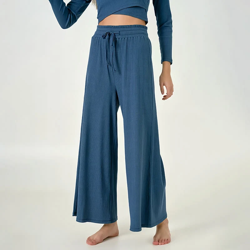 Olivenorma – Entspannte Yogahose mit hoher Taille