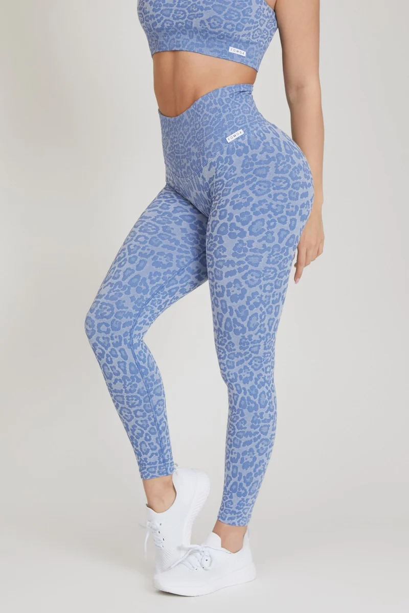 Leggings Soft Push Up Wild Essence BambùFIR Blu Sugar
