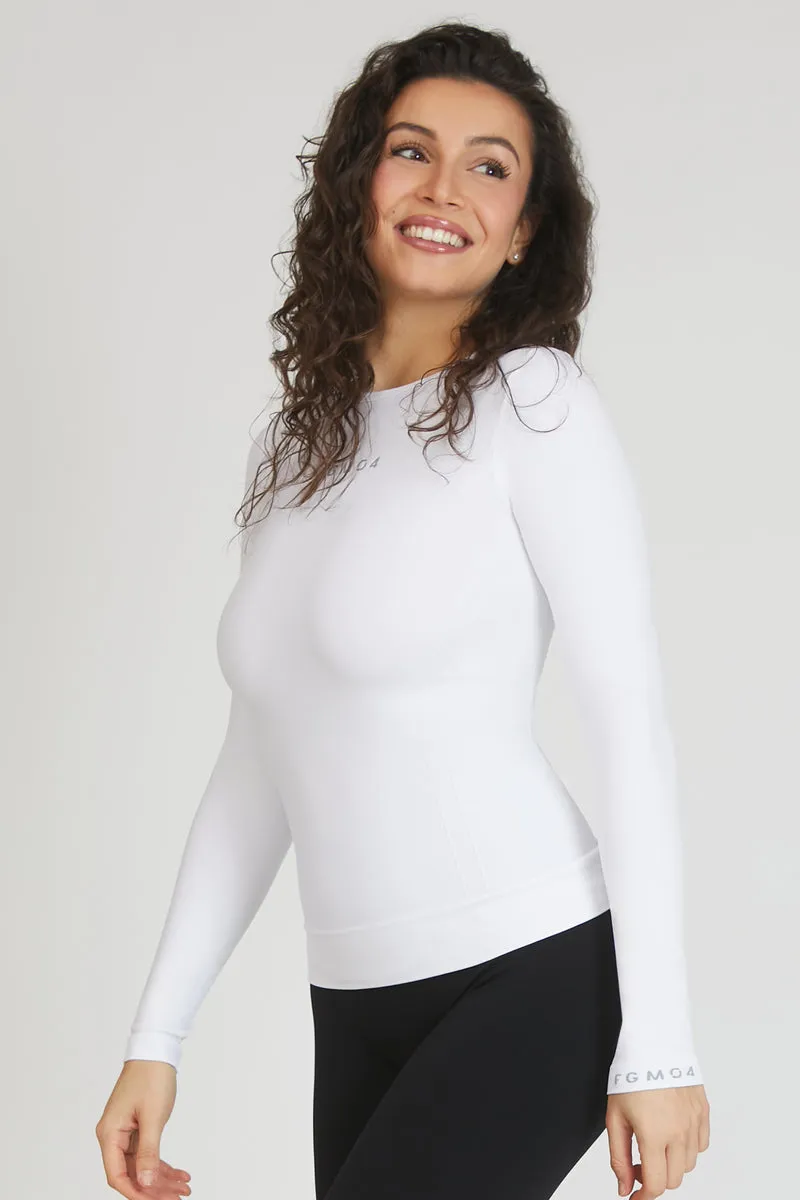 Maglia Donna FGM04 Manica Lunga Sport Bianco