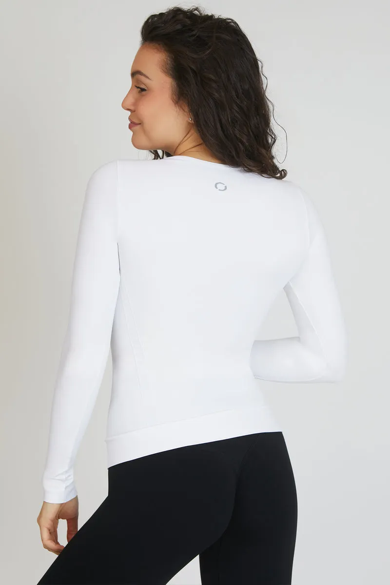 Maglia Donna FGM04 Manica Lunga Sport Bianco