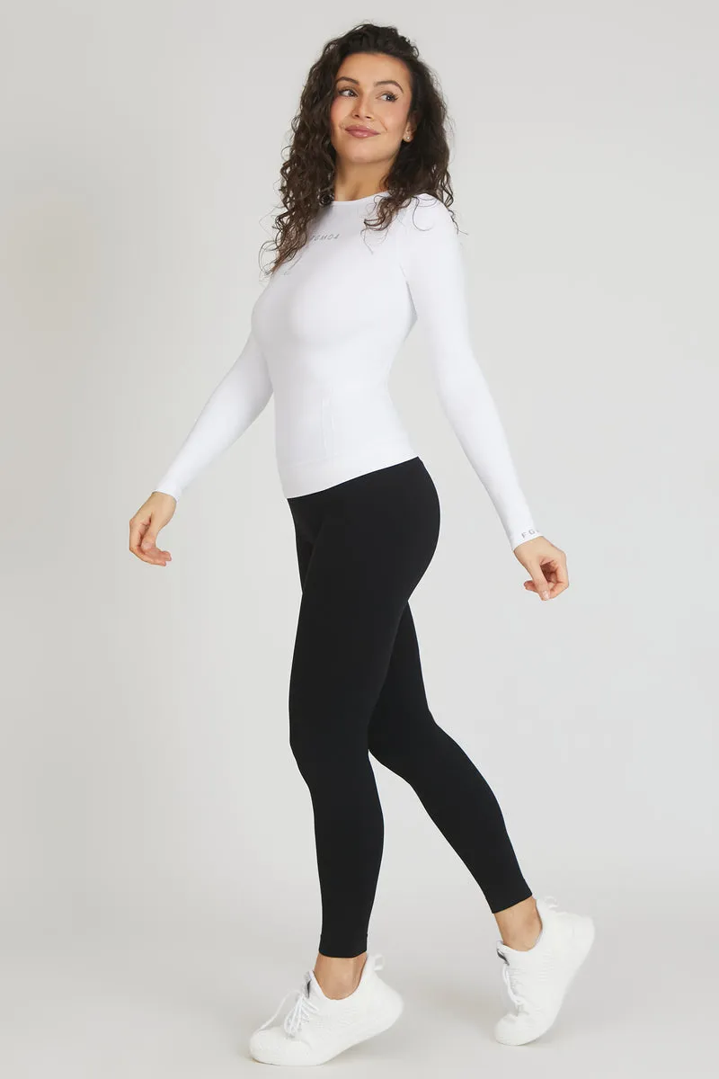 Maglia Donna FGM04 Manica Lunga Sport Bianco