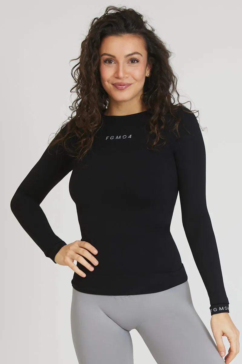 Maglia Donna FGM04 Manica Lunga Sport Nero