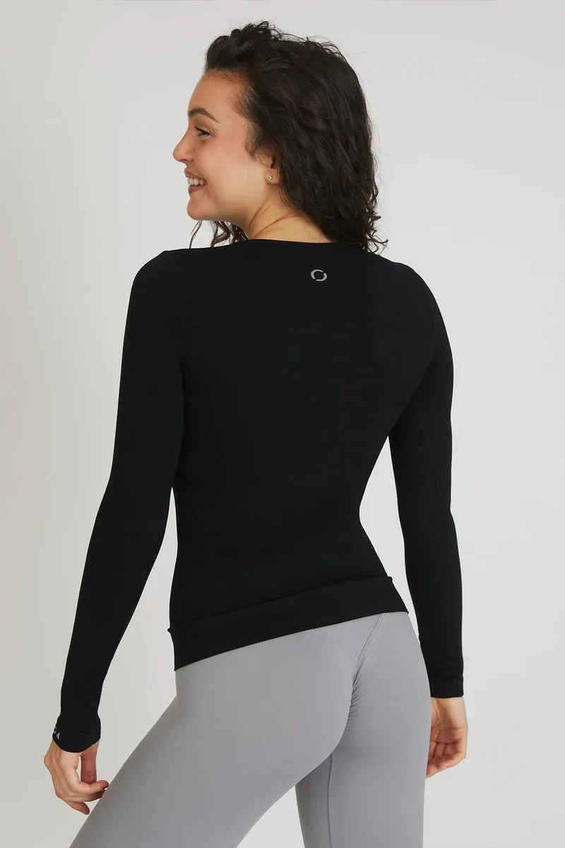 Maglia Donna FGM04 Manica Lunga Sport Nero