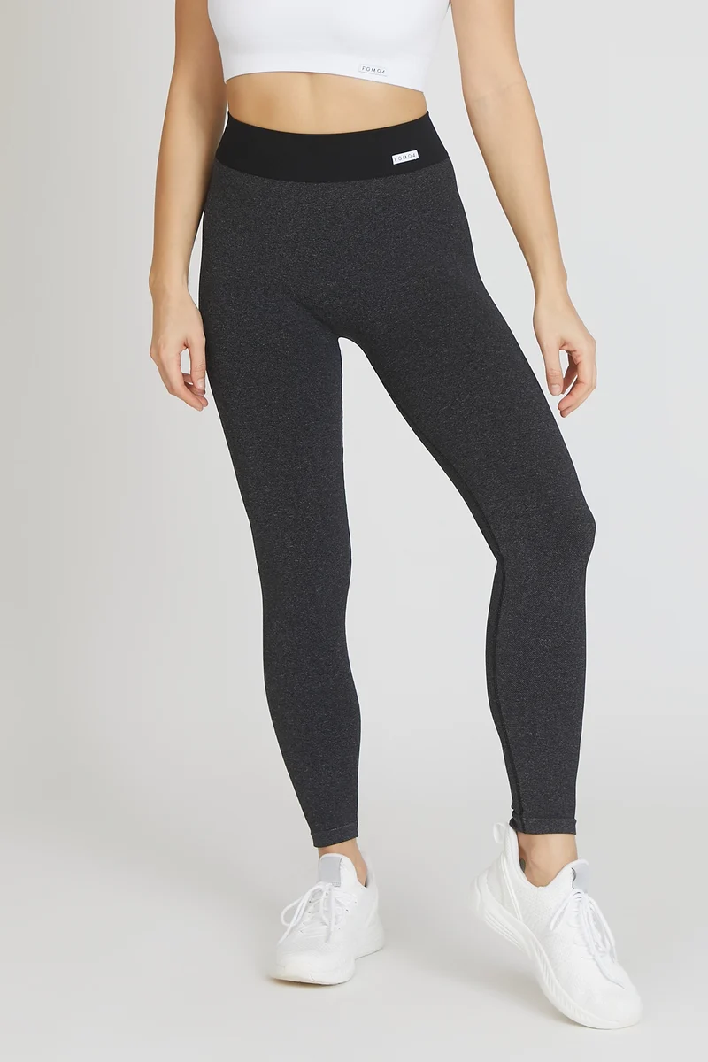 Leggings Basic Jeans Nero