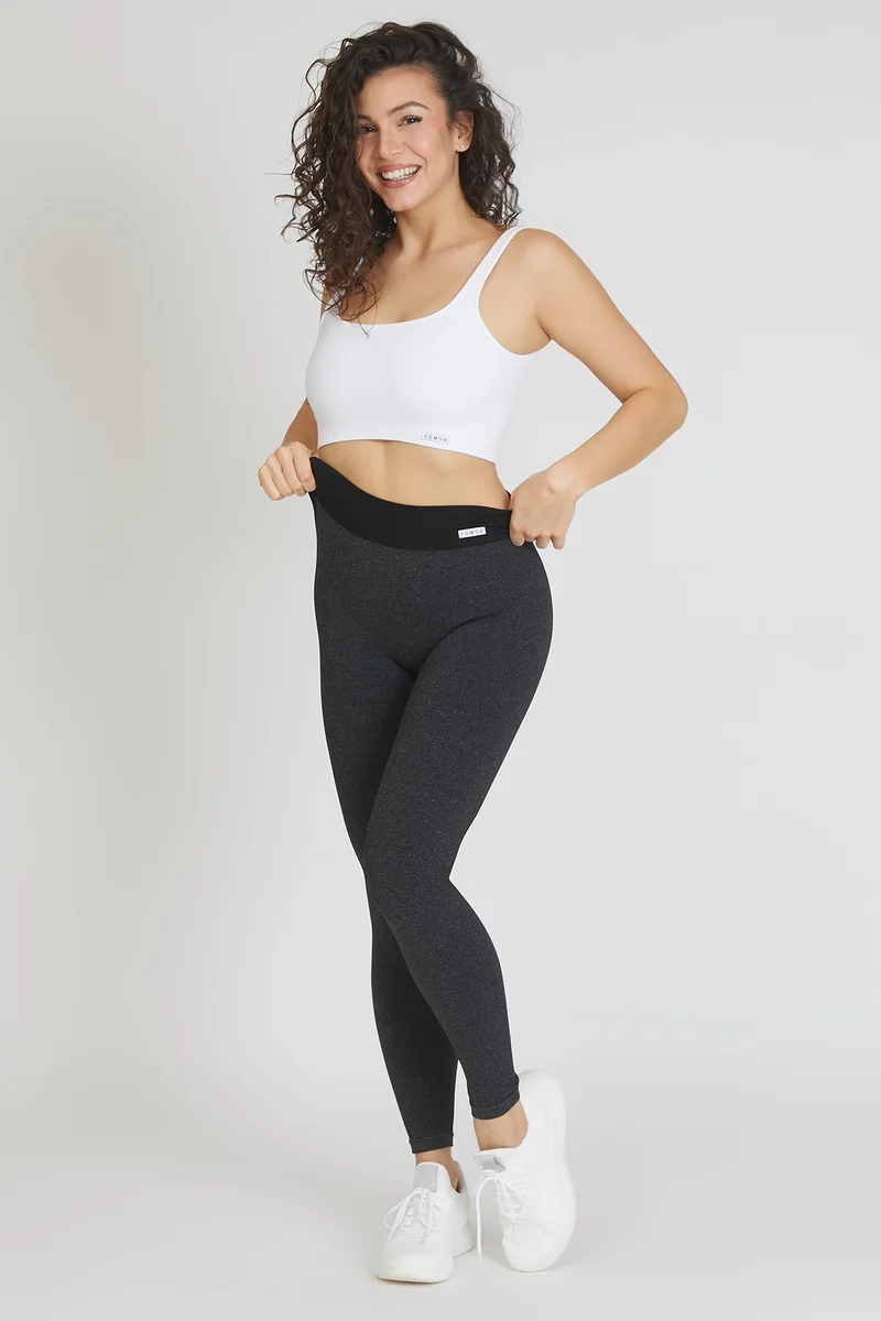 Leggings Basic Jeans Nero