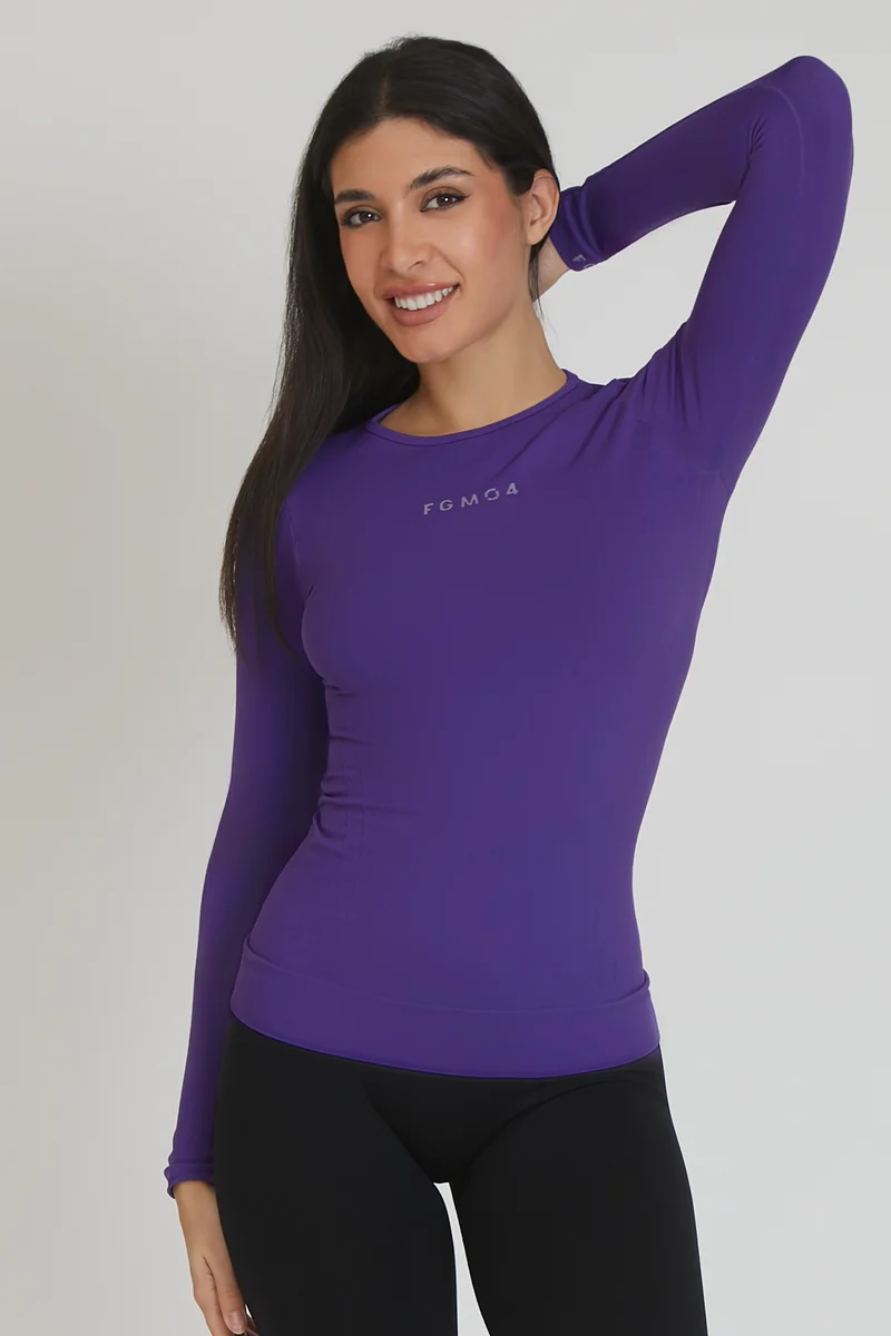 Maglia Donna FGM04 Manica Lunga Sport Viola
