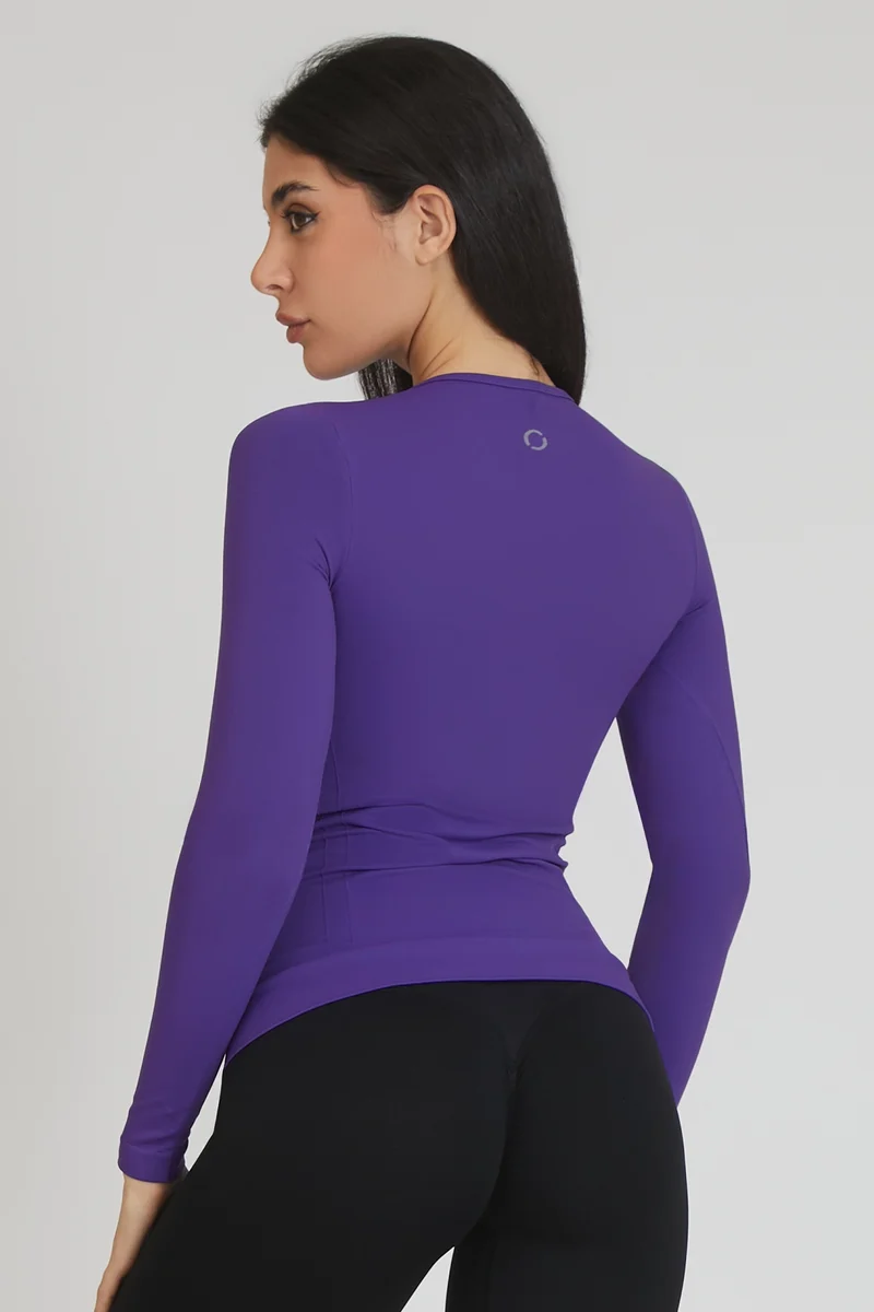 Maglia Donna FGM04 Manica Lunga Sport Viola