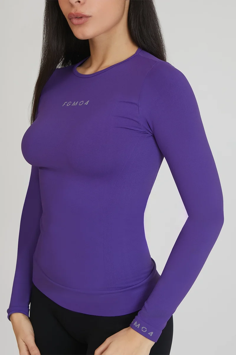 Maglia Donna FGM04 Manica Lunga Sport Viola