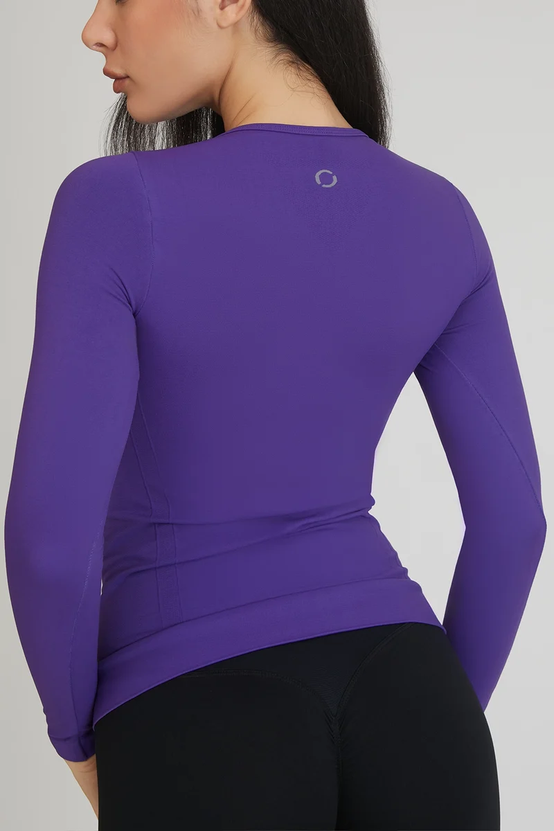 Maglia Donna FGM04 Manica Lunga Sport Viola