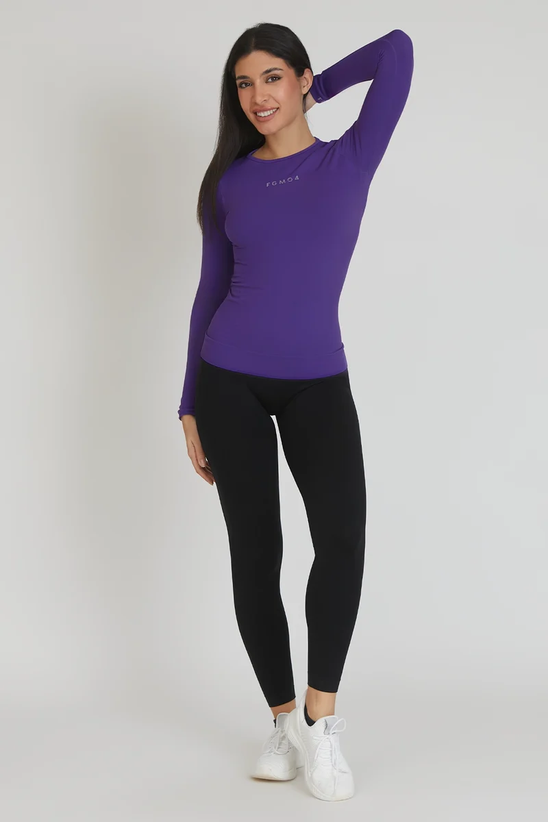 Maglia Donna FGM04 Manica Lunga Sport Viola