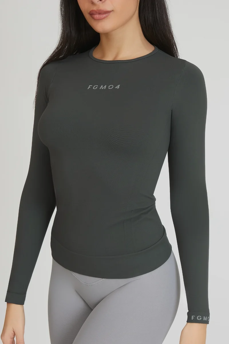Maglia Donna FGM04 Manica Lunga Sport Coal Green