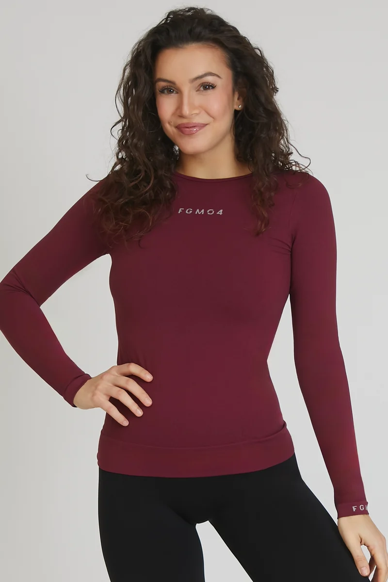 Maglia Donna FGM04 Manica Lunga Merlot