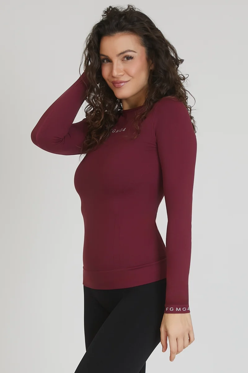 Maglia Donna FGM04 Manica Lunga Merlot