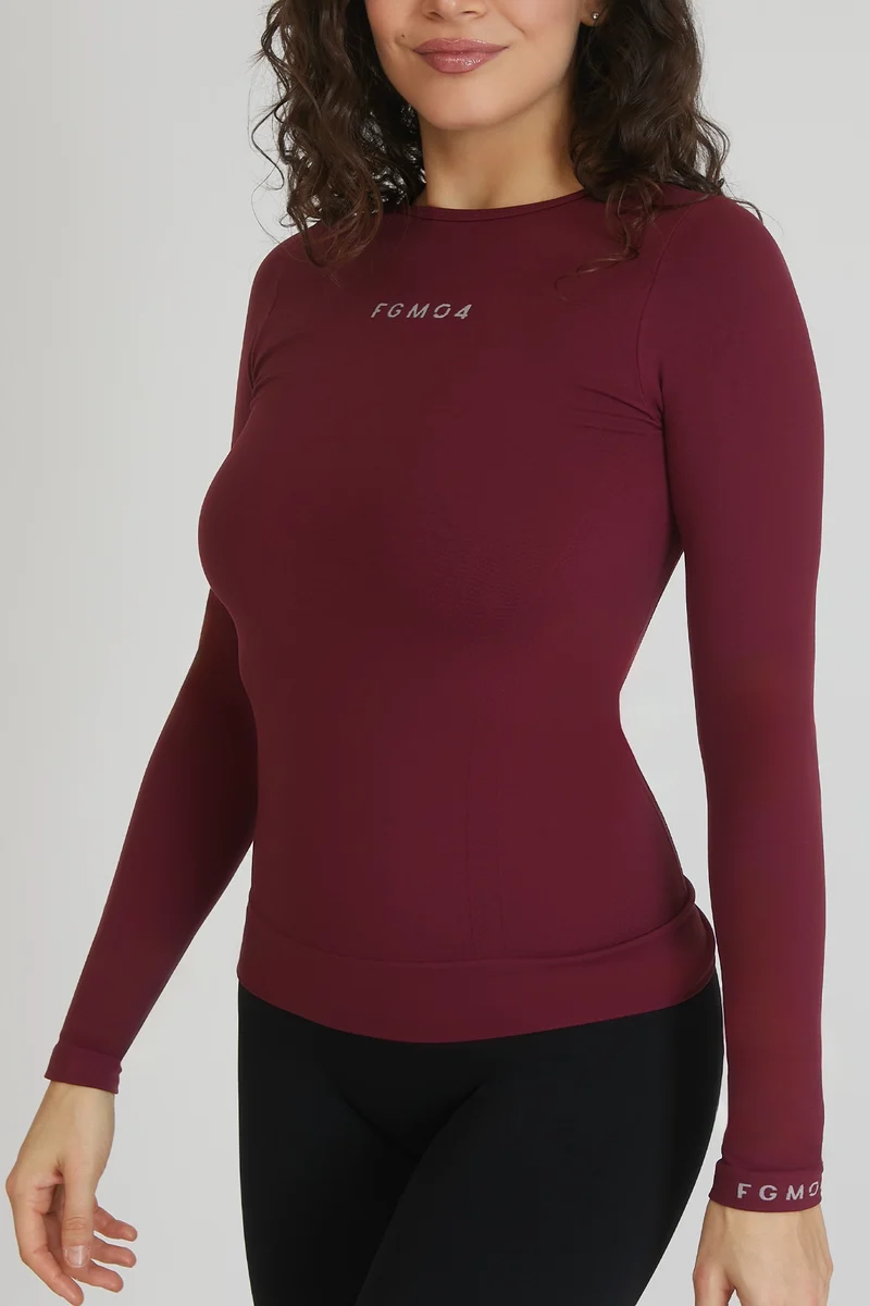 Maglia Donna FGM04 Manica Lunga Merlot