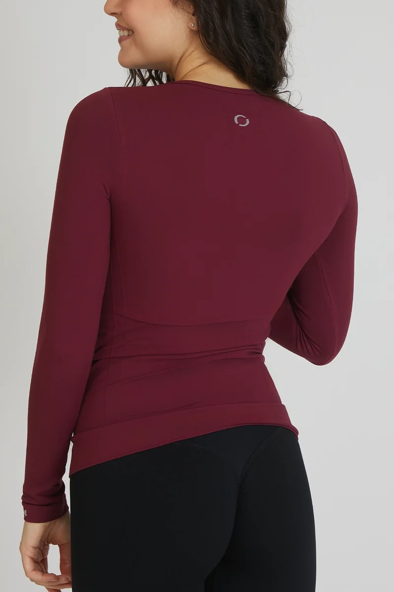 Maglia Donna FGM04 Manica Lunga Merlot