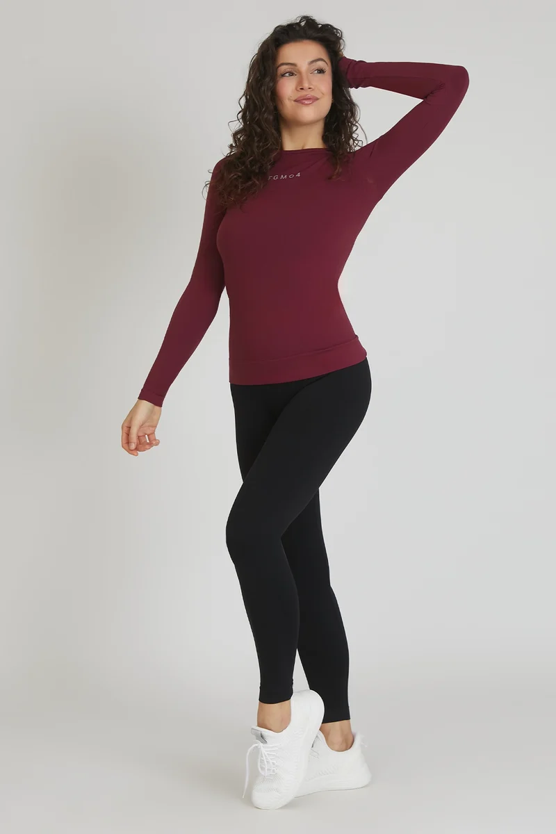 Maglia Donna FGM04 Manica Lunga Merlot