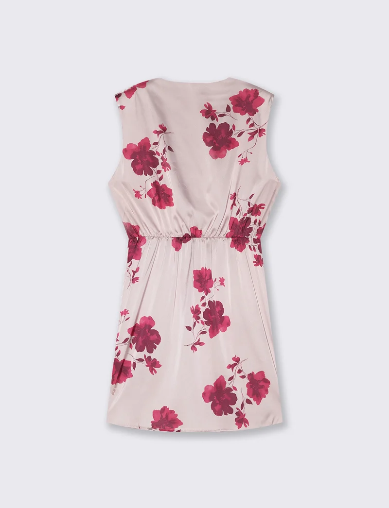 Abito a portafoglio con stampa trendy - Rosa
