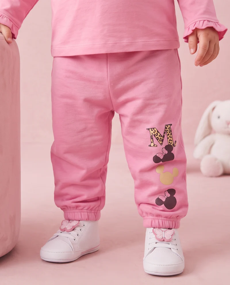 Jogger con stampa Disney Minnie - Fuxia azalea
