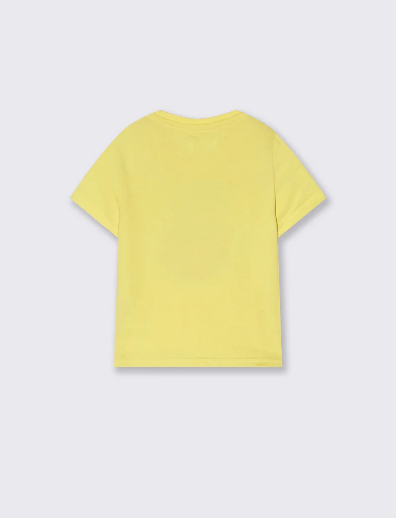 T shirt girocollo manica corta estiva - Giallo