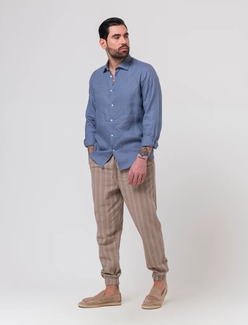 Camicia 100% lino da uomo - CARTA DA ZUCCHERO