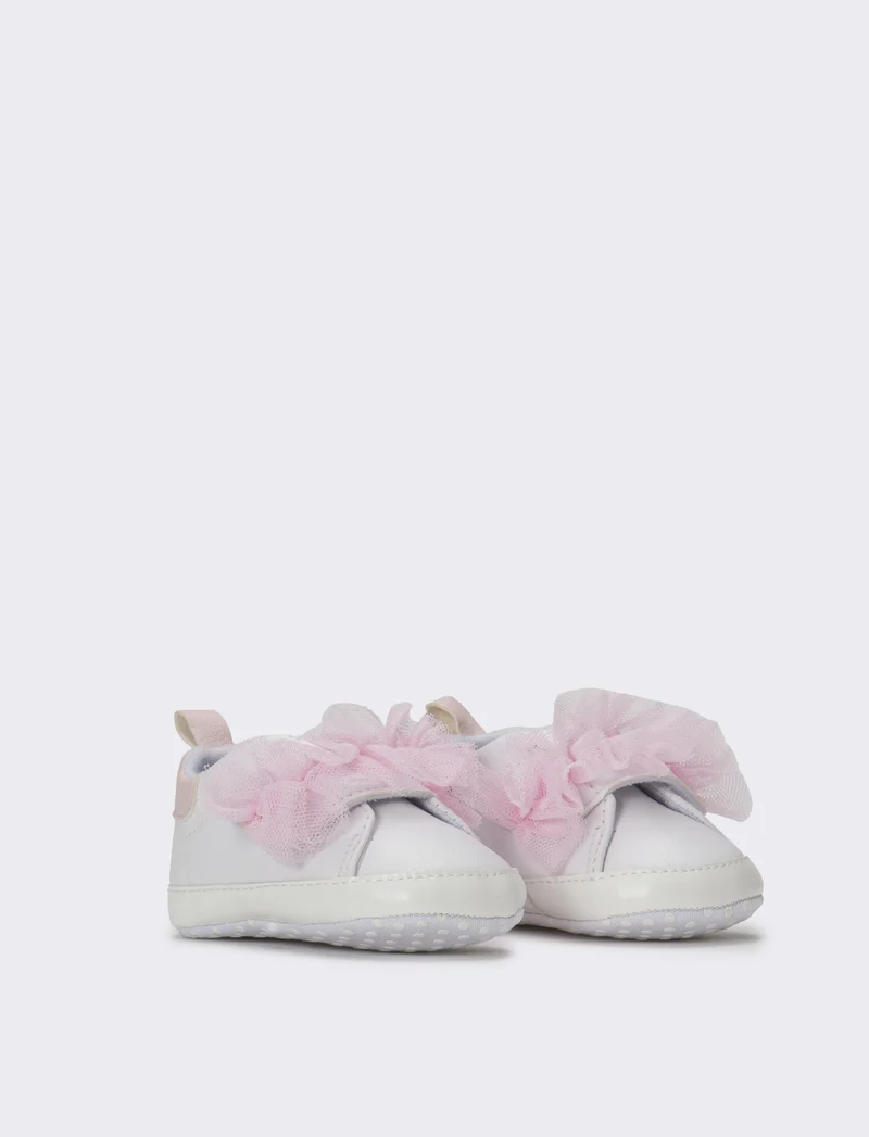 Scarpa con strappo da neonata - Bianco