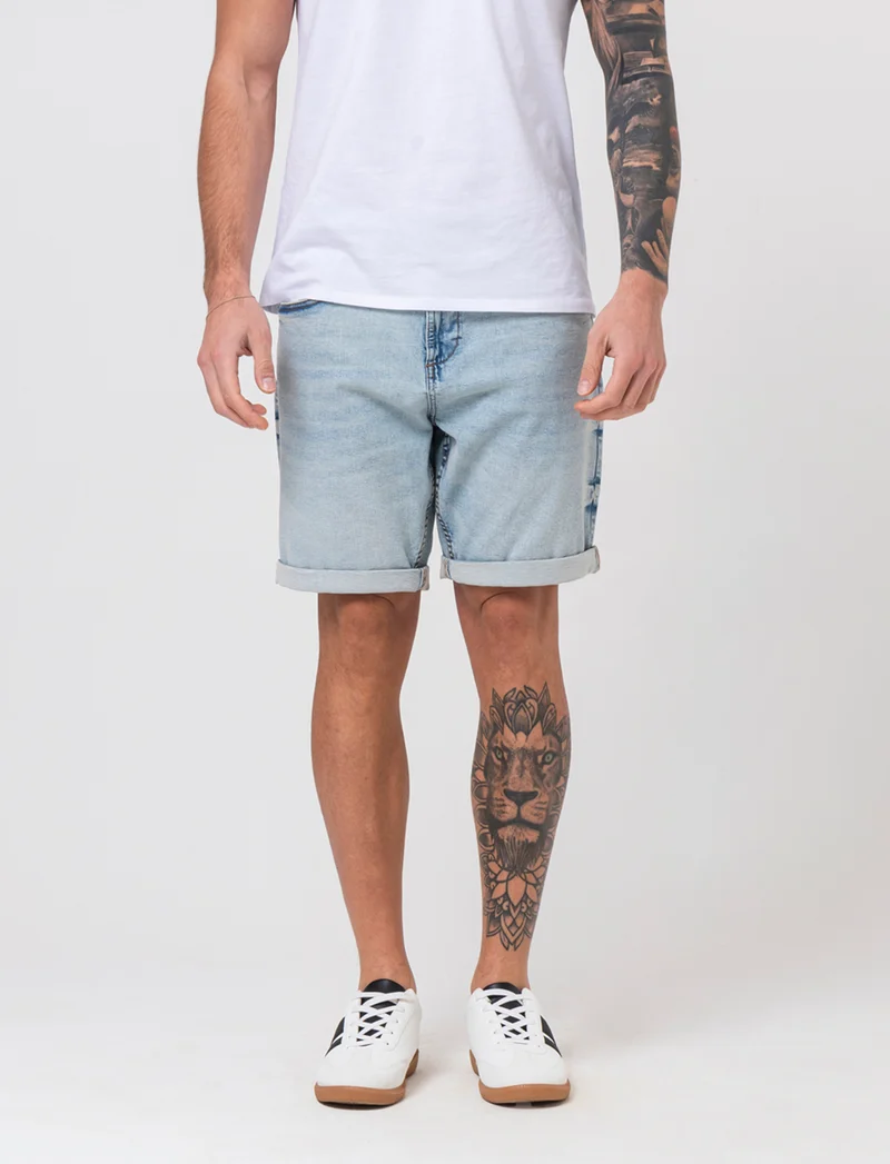 Bermuda jeans regular fit: da uomo - Denim chiaro