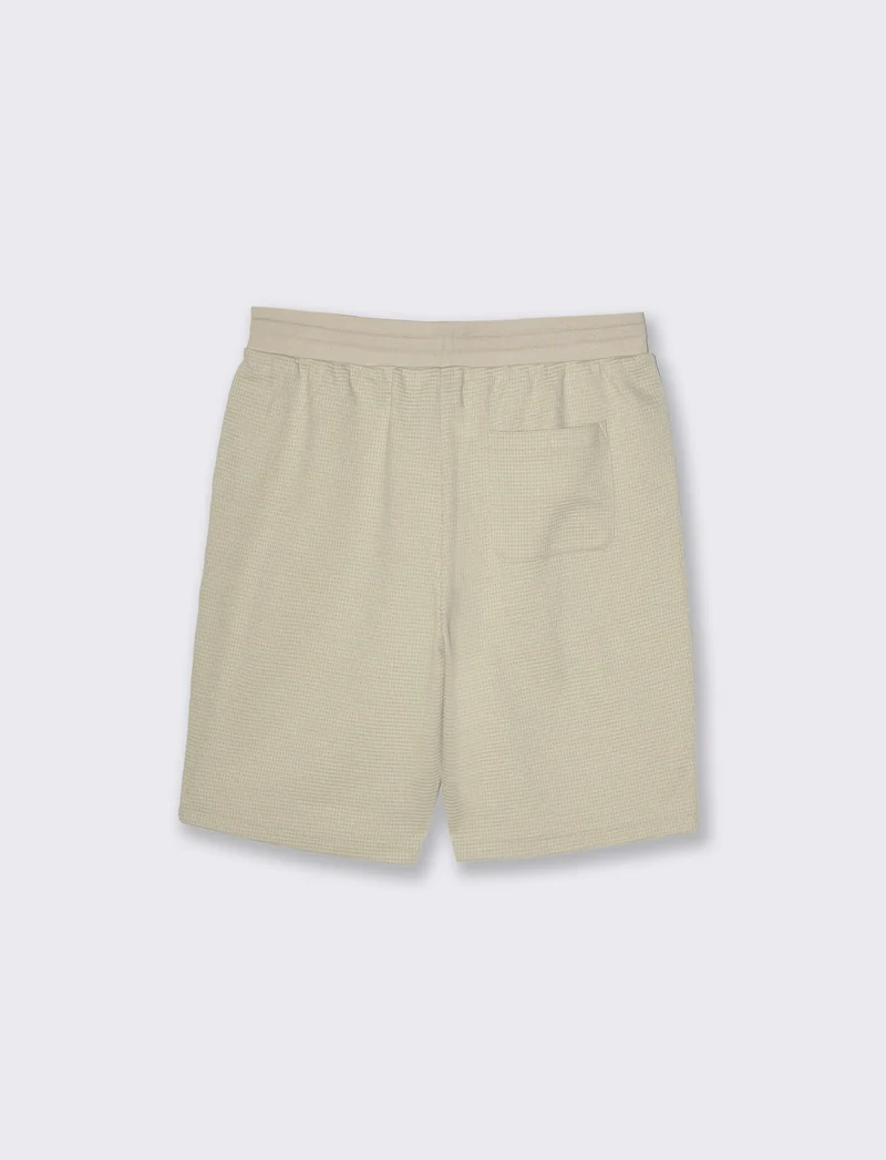 Bermuda jogger struttura waffle da uomo - Grigio ghiaccio
