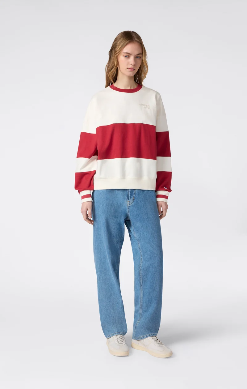 Women’s Striped Crewneck Sweatshirt