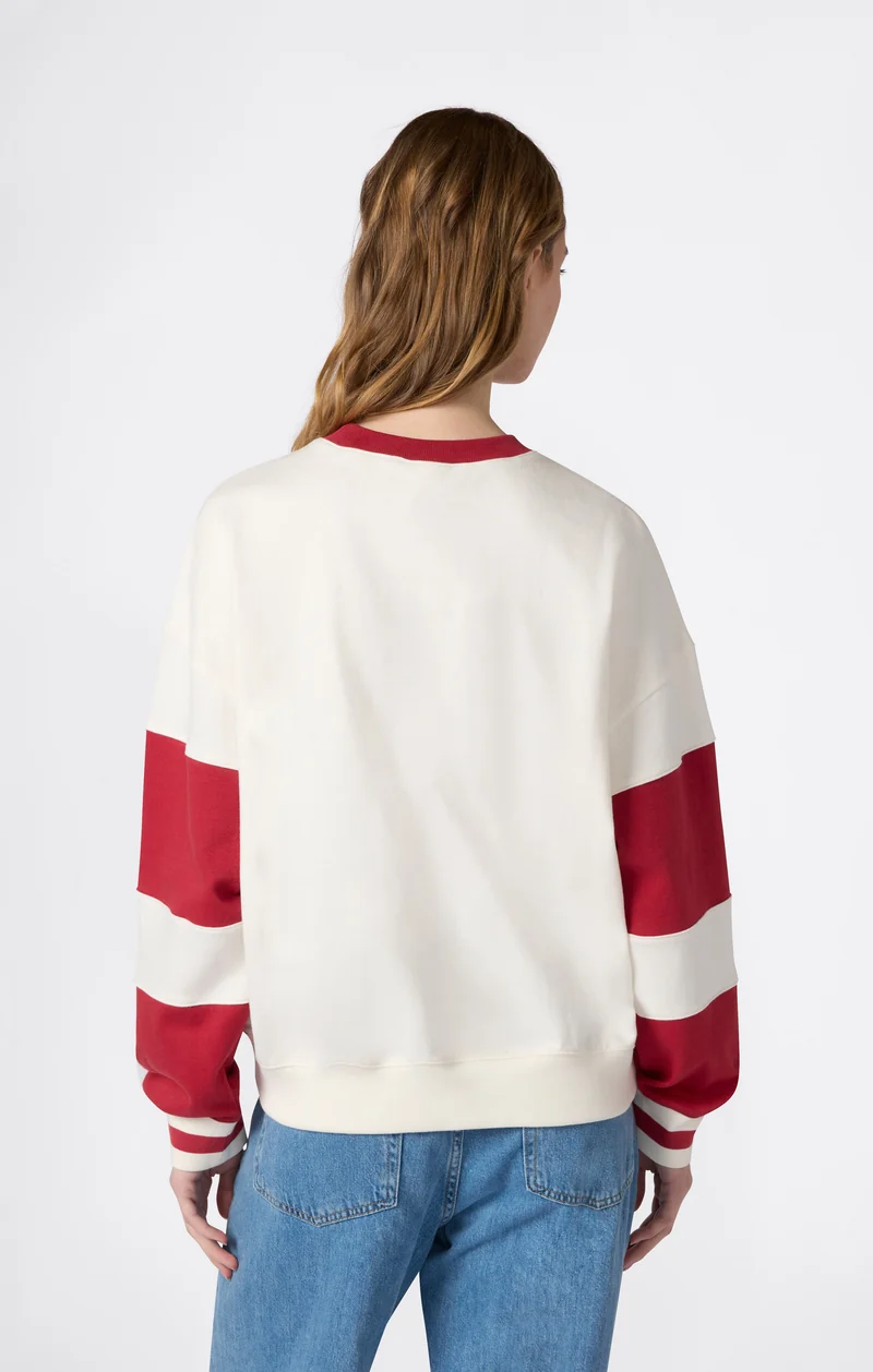 Women’s Striped Crewneck Sweatshirt