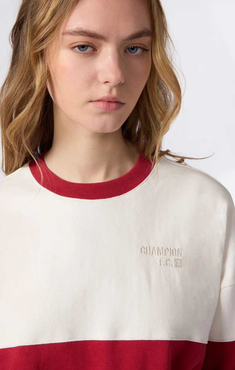Women’s Striped Crewneck Sweatshirt